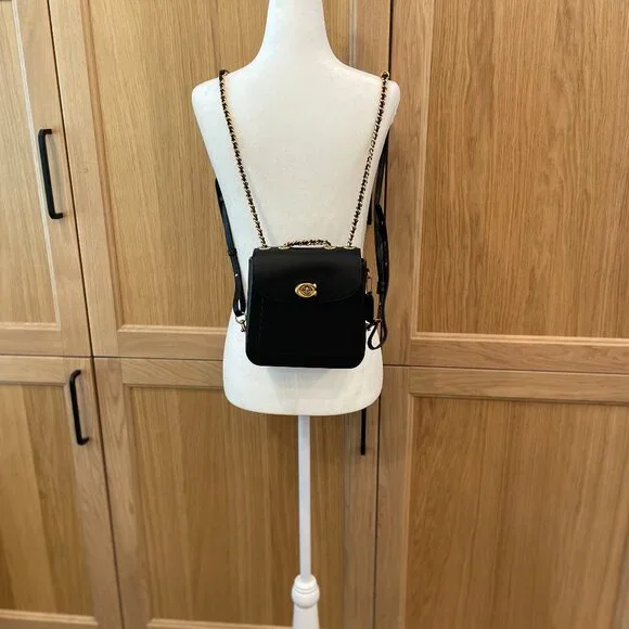 Coach Madison Convertible Backpack 18 in Black Leather - Picture 9 of 13